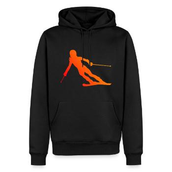 Sports d’hiver Skieurs Ski Femmes Ski - Sweat à capuche Premium bio Homme - noir - Devant - Nico (187cm)