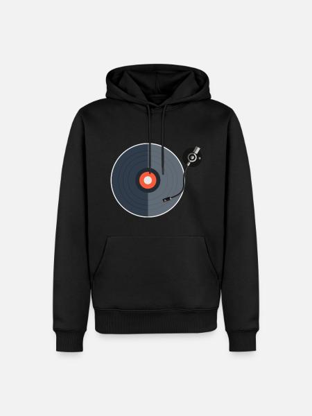 vinyl - Men’s Premium Organic Hoodie - black