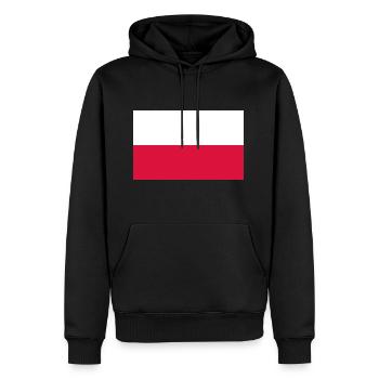 Polen - Männer Premium Bio Hoodie - Schwarz - Vorne - Nico (187cm)