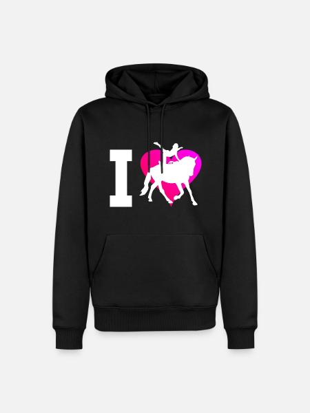 Gimnasia artística a caballo Disciplina atlética - Sudadera con capucha prémium ecológica para hombre - negro