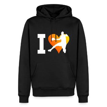 Handballspielen Handballer Handballspieler - Männer Premium Bio Hoodie - Schwarz - Vorne - Nico (187cm)