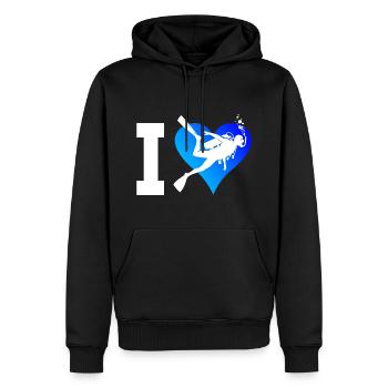 Free Dive Tauchen Diver Scuba Taucher Scuba Diver - Männer Premium Bio Hoodie - Schwarz - Vorne - Nico (187cm)