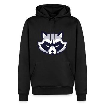Racoon - Sweat à capuche Premium bio Homme - noir - Devant - Nico (187cm)