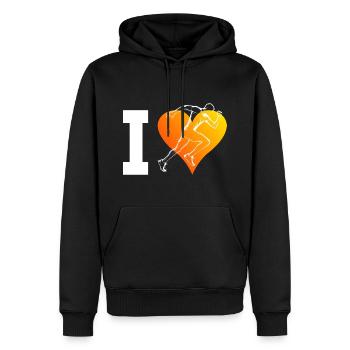 Cross Country Running Hommes Course Féminine - Sweat à capuche Premium bio Homme - noir - Devant - Nico (187cm)