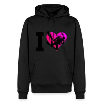 Tauchen Diver Scuba Diver Plongée sous-marine Taucher - Sweat à capuche Premium bio Homme - noir - Devant - Nico (187cm)