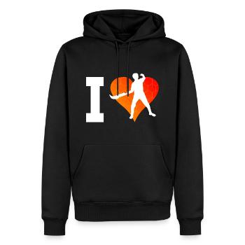 Damen Jai Alai Herren Basque Pelota Pelota - Männer Premium Bio Hoodie - Schwarz - Vorne - Nico (187cm)