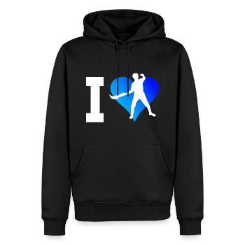 Jai Alai Femmes Pelote Hommes Pelote Basque - Sweat à capuche Premium bio Homme - noir - Devant - Nico (187cm)