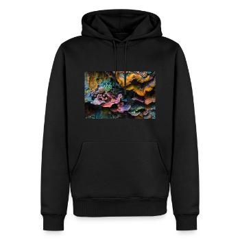 Vivid Mold : un kaléidoscope de beauté naturelle - Sweat à capuche Premium bio Homme - noir - Devant - Nico (187cm)