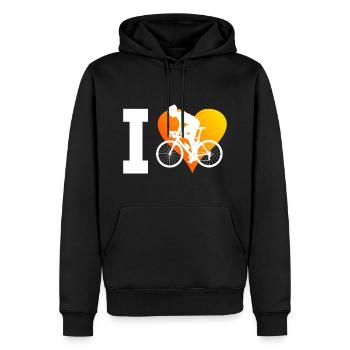 Roadbike Road Bike Cyclismes de route Cyclisme de route Cyclisme de route - Sweat à capuche Premium bio Homme - noir - Devant - Nico (187cm)