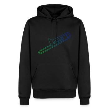 Jazz Posaunist Posaune Jazz Posaune Damen - Männer Premium Bio Hoodie - Schwarz - Vorne - Nico (187cm)