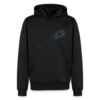 Trombone Jazz Femmes Trombone Hommes Cuivres - Sweat à capuche Premium bio Homme - noir - Devant - Nico (187cm)