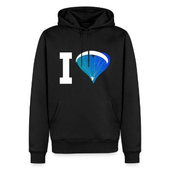 Paragleiter Gleitschirmfliegen Parapente - Sweat à capuche Premium bio Homme - noir - Devant - Nico (187cm)