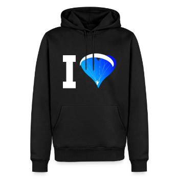 Paraglider Herren Paragliding Paragleiter - Männer Premium Bio Hoodie - Schwarz - Vorne - Nico (187cm)