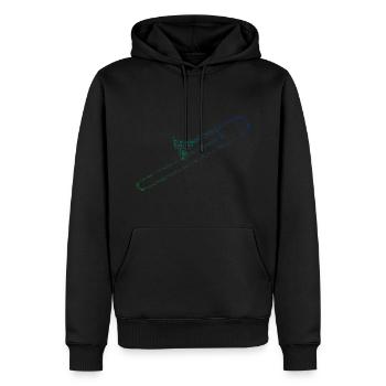 Trombonistes Trombonistes Trombone Laiton - Sweat à capuche Premium bio Homme - noir - Devant - Nico (187cm)