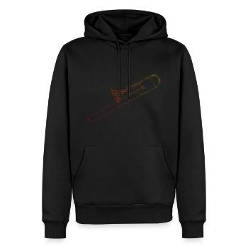 Trombone Jazz Femmes Trombone Trombonistes Hommes - Sweat à capuche Premium bio Homme - noir - Devant - Nico (187cm)