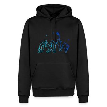 Tennis Jouer au tennis Hommes Femmes Jouer au tennis - Sweat à capuche Premium bio Homme - noir - Devant - Nico (187cm)