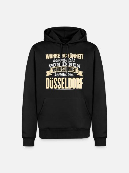 DÜSSELDORF - Schönheit - Männer Premium Bio Hoodie - Schwarz