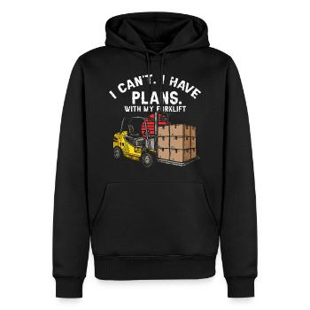 Magasiniers pour les caristes et les chariots élévateurs - Sweat à capuche Premium bio Homme - noir - Devant - Nico (187cm)