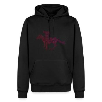 Horse Riding Dressour Equestrian Rennreiten - Männer Premium Bio Hoodie - Schwarz - Vorne - Nico (187cm)
