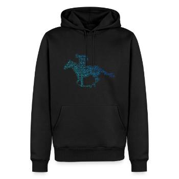 Chasse Équitation Hommes Dressage Courses équestres - Sweat à capuche Premium bio Homme - noir - Devant - Nico (187cm)