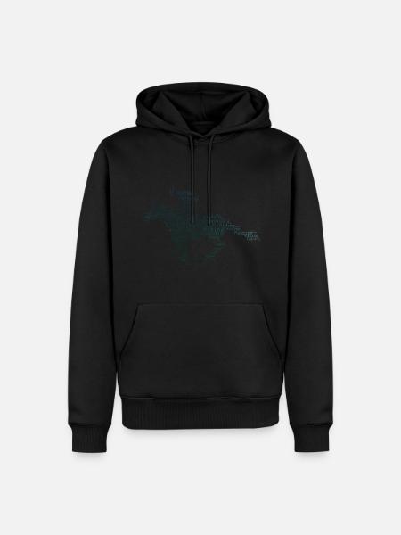 Course Équitation Équitation Équitation Équitation - Sweat à capuche Premium bio Homme - noir