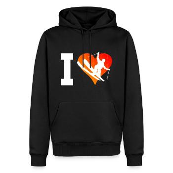 Freestyle Ski Ski Freestyle Damen Slopestyle - Männer Premium Bio Hoodie - Schwarz - Vorne - Nico (187cm)