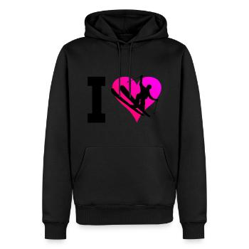 Ski Ski Libre Femmes Slopestyle Hommes Nage Libre Sk - Sweat à capuche Premium bio Homme - noir - Devant - Nico (187cm)
