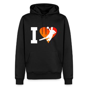 Herren Handballspieler Damen Handballspielen - Männer Premium Bio Hoodie - Schwarz - Vorne - Nico (187cm)