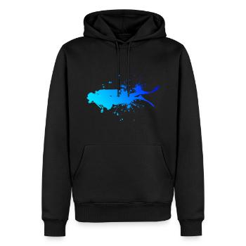 Tauchen Diver Plongée Libre Plongée Plongée Sous-marine Tauchen - Sweat à capuche Premium bio Homme - noir - Devant - Nico (187cm)