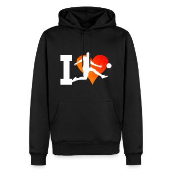 Fussballspielen Fussballer Fussballspieler - Männer Premium Bio Hoodie - Schwarz - Vorne - Nico (187cm)