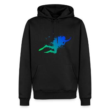 Diving Diving Free Dive Scuba Divers - Men’s Premium Organic Hoodie - black - Front - Nico (187cm)