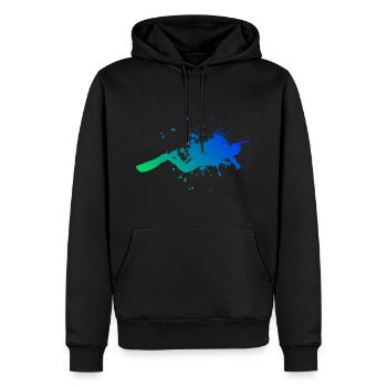 Plongée sous-marine Plongeur Hommes Femmes - Sweat à capuche Premium bio Homme - noir - Devant - Nico (187cm)