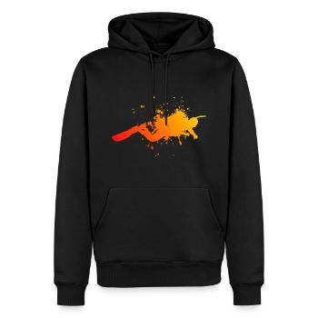 Plongeur Plongée sous-marine Plongeur Plongée Scaphandre - Sweat à capuche Premium bio Homme - noir - Devant - Nico (187cm)