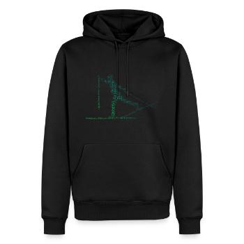 Ski de fond Classique Ski de fond Ski de fond Patinage - Sweat à capuche Premium bio Homme - noir - Devant - Nico (187cm)