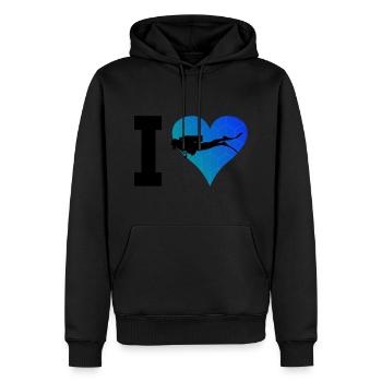 Hommes Scuba Diver Diver Scuba Divers - Sweat à capuche Premium bio Homme - noir - Devant - Nico (187cm)