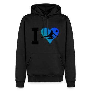 Volleyballspieler Volleyballspielen Volleyballer - Männer Premium Bio Hoodie - Schwarz - Vorne - Nico (187cm)