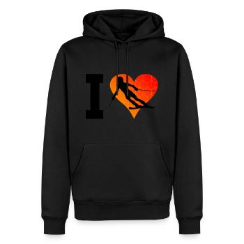 Sports d’hiver féminins Skieurs masculins Stunt Ski - Sweat à capuche Premium bio Homme - noir - Devant - Nico (187cm)