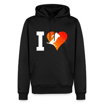 Damen Ski Jumping Ski Freestyle Slopestyle - Männer Premium Bio Hoodie - Schwarz - Vorne - Nico (187cm)