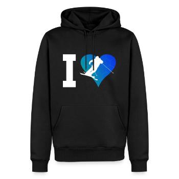 Damen Ski Freestyle Ski Jumping Slopestyle - Männer Premium Bio Hoodie - Schwarz - Vorne - Nico (187cm)