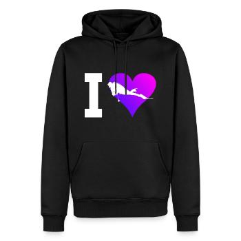 Diving Scuba Diver Diver Diver Women - Men’s Premium Organic Hoodie - black - Front - Nico (187cm)
