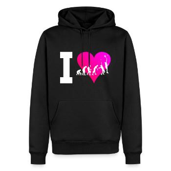 Paddle Court Damen Paddle Tennis Paddeltennis - Männer Premium Bio Hoodie - Schwarz - Vorne - Nico (187cm)