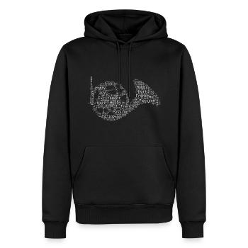 Corniste Français corne Hommes Français cornistes Cornistes - Sweat à capuche Premium bio Homme - noir - Devant - Nico (187cm)