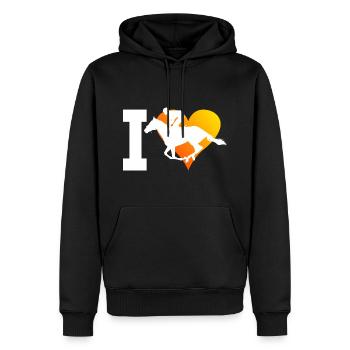 Reitsport Springreiten Reiter Reiten Horse Riding - Männer Premium Bio Hoodie - Schwarz - Vorne - Nico (187cm)