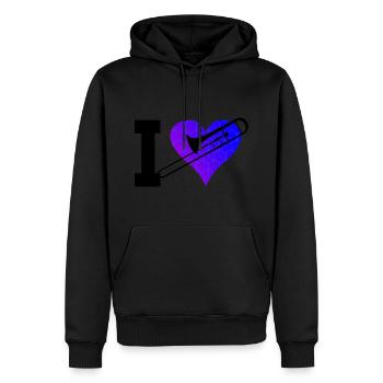 Posaunistin Posaunist Damen Posaune Posaunisten - Männer Premium Bio Hoodie - Schwarz - Vorne - Nico (187cm)