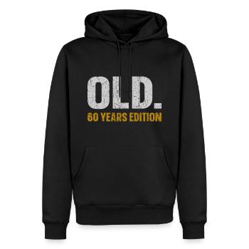 Old 60 Years Edition 60. Geburtstag Geschenkidee - Männer Premium Bio Hoodie - Schwarz - Vorne - Nico (187cm)