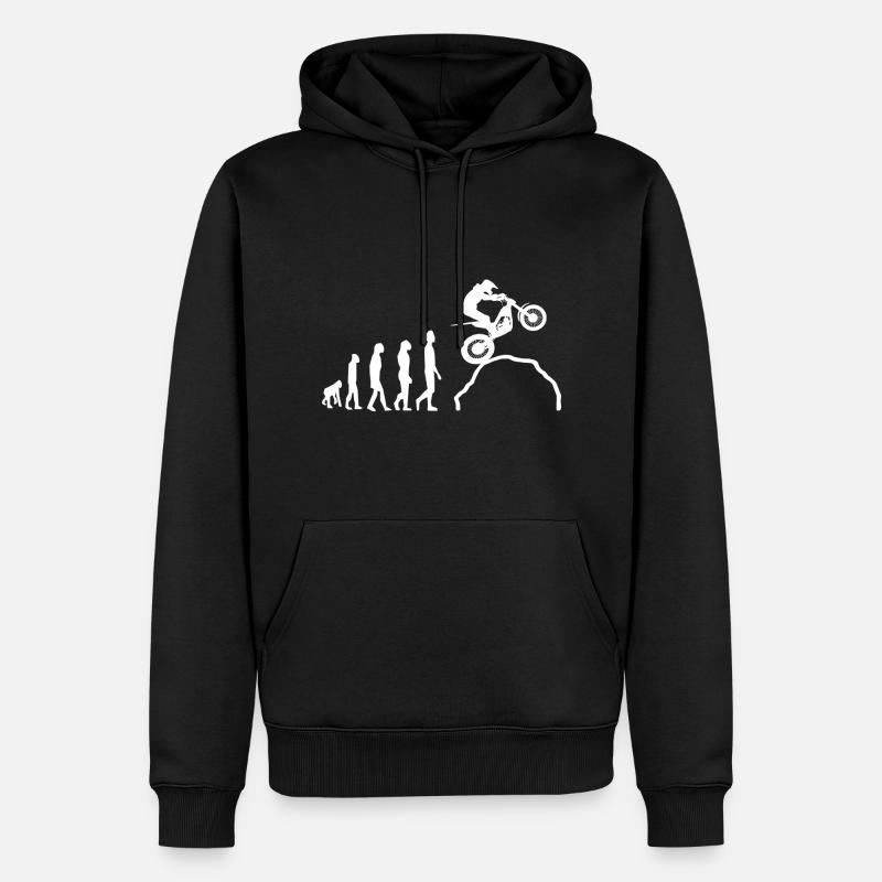 Trial Evolution Trials Motorrad - Männer Premium Bio Hoodie - Schwarz