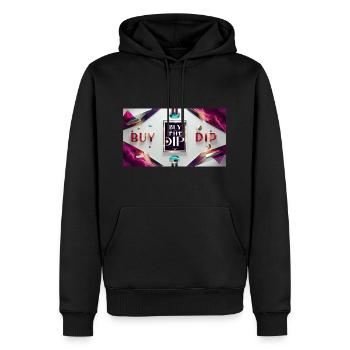Buy the Dip – Mindset Trading - Men’s Premium Organic Hoodie - black - Front - Nico (187cm)