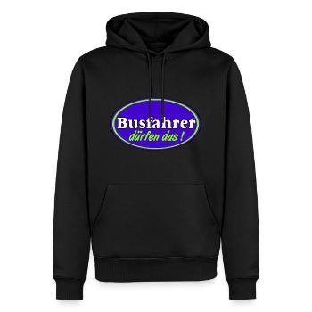 Busfahrer Bus Omnibus Kraftfahrer Schulbus (25) - Männer Premium Bio Hoodie - Schwarz - Vorne - Nico (187cm)