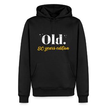 80 Jahre Alt Ironisch 80. Geburtstag Geschenk - Männer Premium Bio Hoodie - Schwarz - Vorne - Nico (187cm)