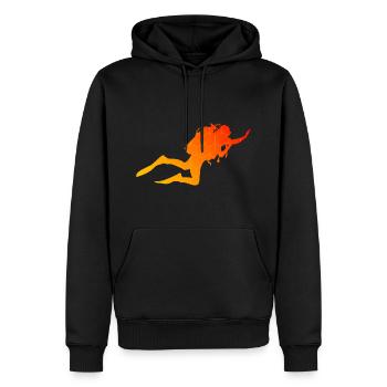 Diver Scuba Diver Men's Women Divers - Men’s Premium Organic Hoodie - black - Front - Nico (187cm)